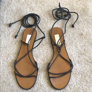 Zara braided wrap sandal Size 40/10